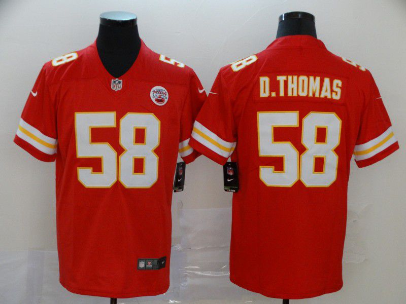Men Kansas City Chiefs 58 D.Thomas Red Nike Vapor Untouchable Limited NFL Jersey
